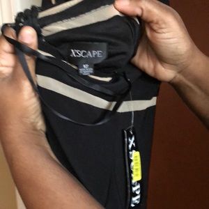 Black and Beige maxi dress